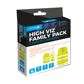 FAMILY PACK HIGH VIZ 2 ADULTS 2 CHILDREN