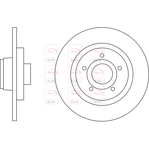 APEC BLUE BRAKE DISC (REAR) (SINGLE) (R90) image