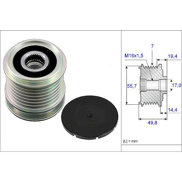 OVER RUNNING ALTERNATOR PULLEY image