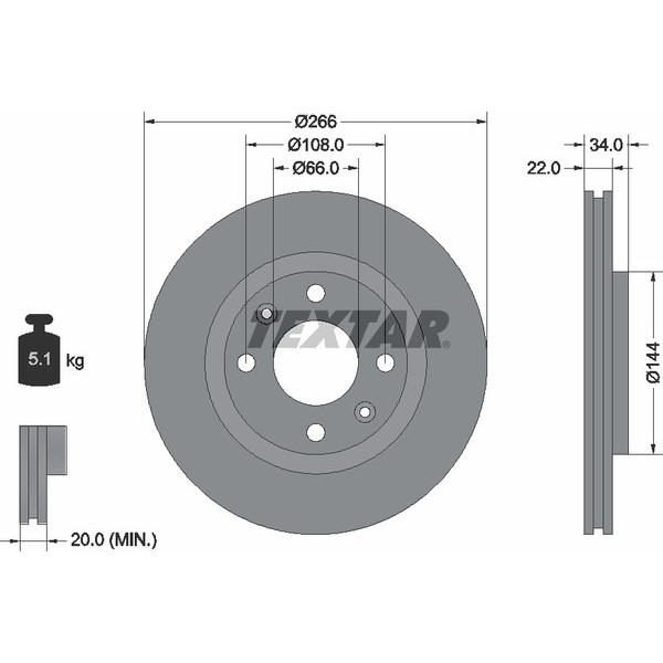 TEXTAR PC BRAKE DISCS image