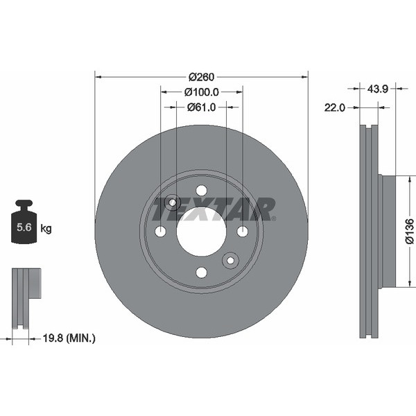 TEXTAR PC BRAKE DISCS image