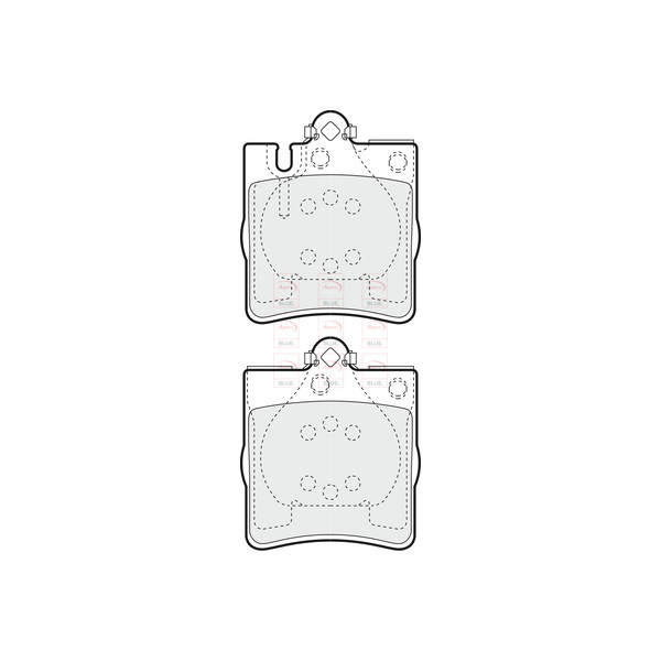 APEC BLUE BRAKE PADS (REAR) (R90) image