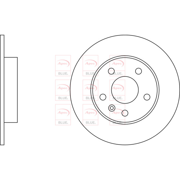 APEC BLUE BRAKE DISC (REAR) (SINGLE) (R90) image