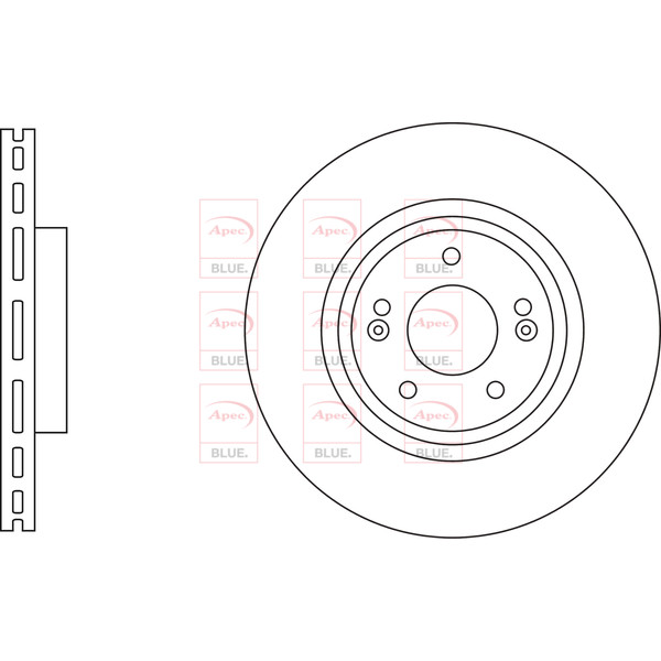 APEC BLUE BRAKE DISC (FRONT) (SINGLE) (R90) image