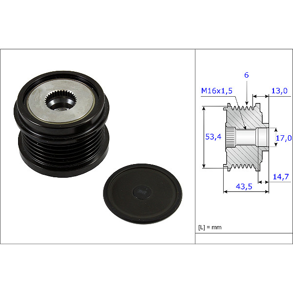 OVER RUNNING ALTERNATOR PULLEY image