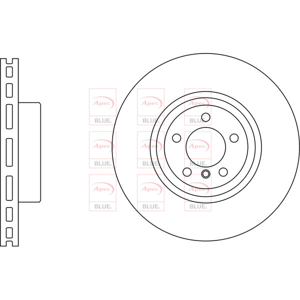 APEC BLUE BRAKE DISC (FRONT) (SINGLE) (R90) image