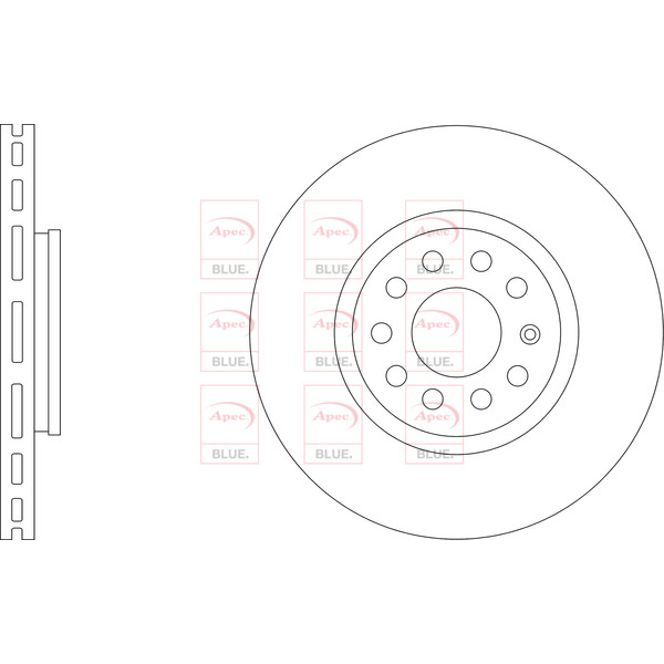 APEC BLUE BRAKE DISC (FRONT) (SINGLE) (R90) image