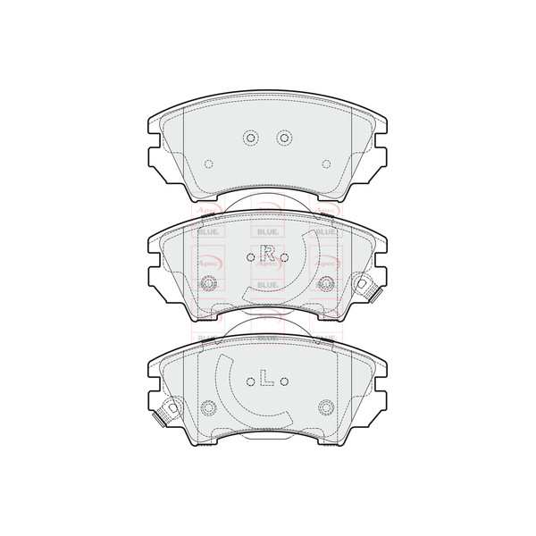 APEC BLUE BRAKE PADS (FRONT) (R90) image