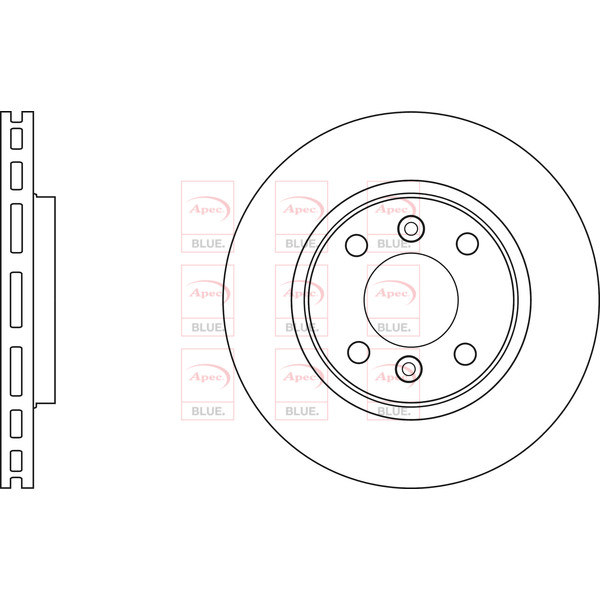 APEC BLUE BRAKE DISC (FRONT) (SINGLE) (R90) image