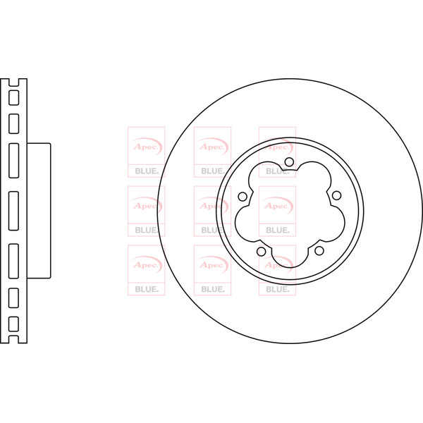 APEC BLUE BRAKE DISC (FRONT) (SINGLE) (R90) image