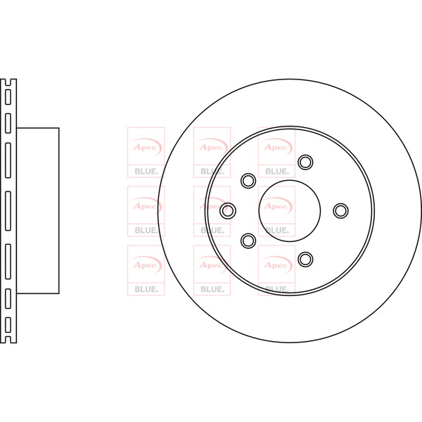 APEC BLUE BRAKE DISC (REAR) (SINGLE) (R90) image