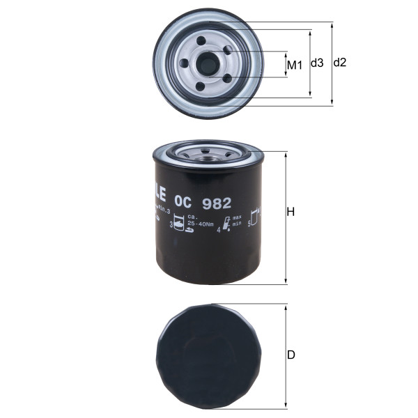 OIL FILTER - SPIN ON image