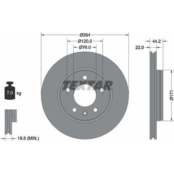 TEXTAR PC BRAKE DISCS image