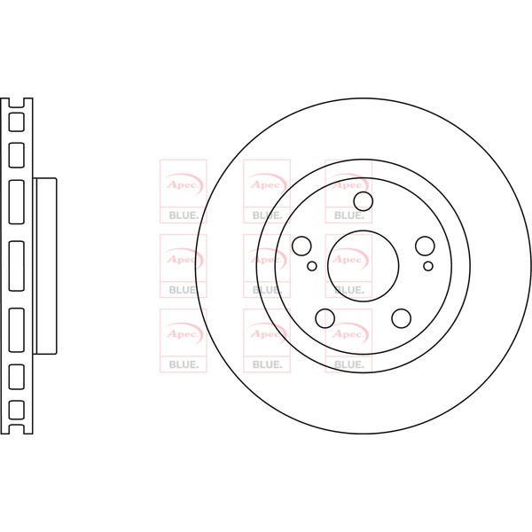 APEC BLUE BRAKE DISC (FRONT) (SINGLE) (R90) image
