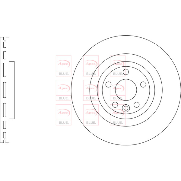 APEC BLUE BRAKE DISC (REAR) (SINGLE) (R90) image