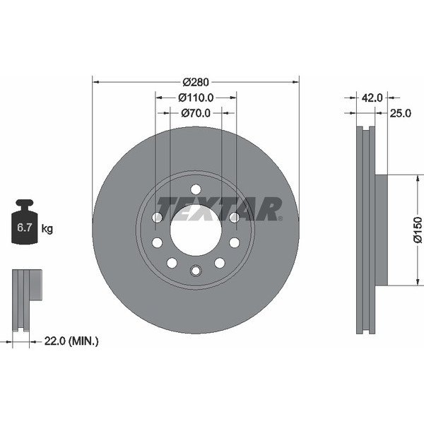 TEXTAR PC BRAKE DISCS image
