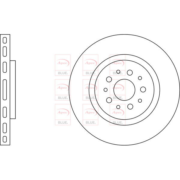 APEC BLUE BRAKE DISC (FRONT) (SINGLE) (R90) image