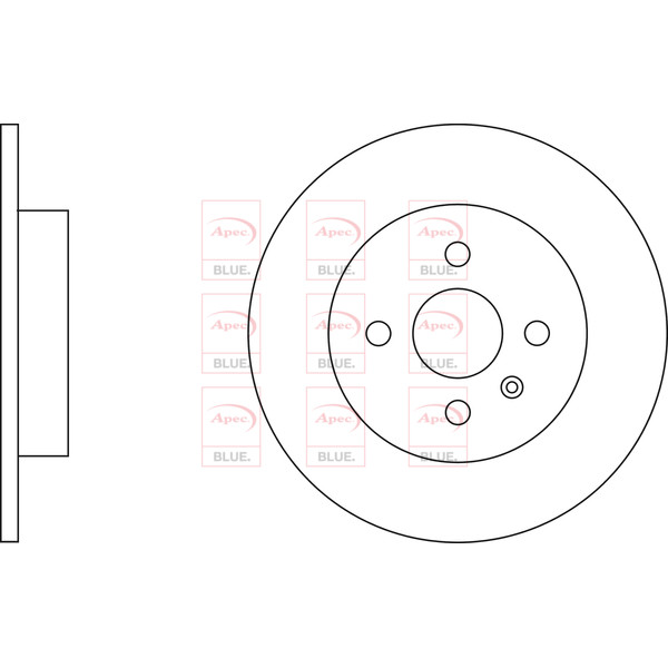 APEC BLUE BRAKE DISC (REAR) (SINGLE) (R90) image