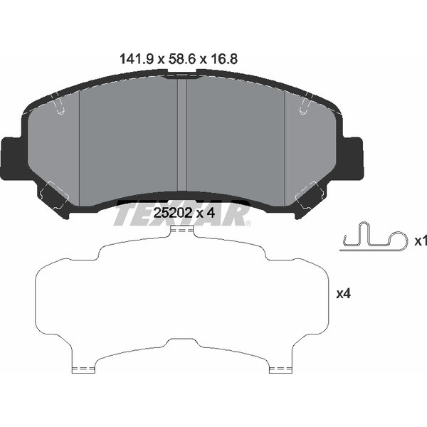 TEXTAR PC BRAKE PADS image