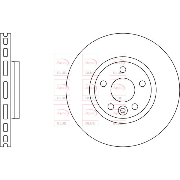 APEC BLUE BRAKE DISC (FRONT) (SINGLE) (R90) image