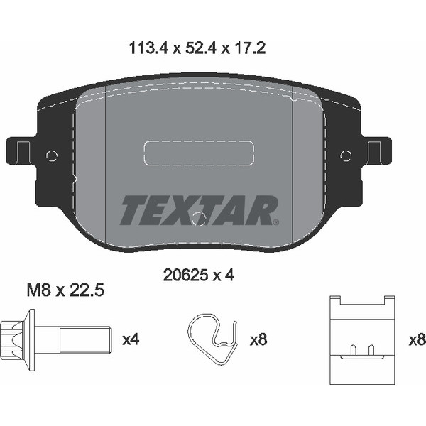 TEXTAR PC BRAKE PADS image