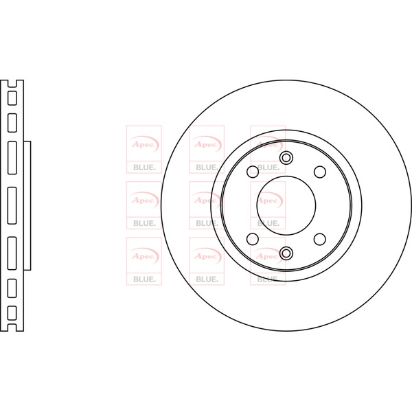 APEC BLUE BRAKE DISC (FRONT) (SINGLE) (R90) image