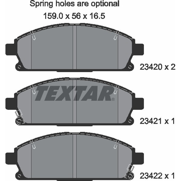 TEXTAR PC BRAKE PADS image