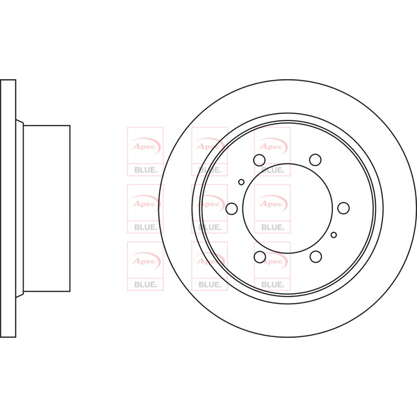 APEC BLUE BRAKE DISC (REAR) (SINGLE) (R90) image