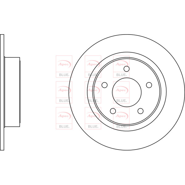 APEC BLUE BRAKE DISC (REAR) (SINGLE) (R90) image