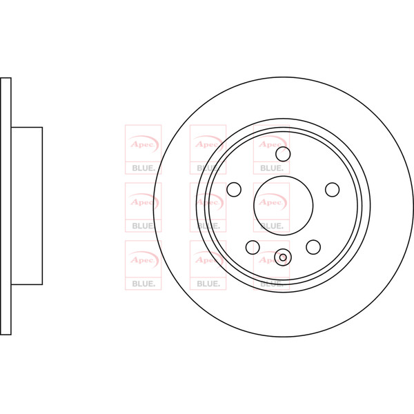 APEC BLUE BRAKE DISC (REAR) (SINGLE) (R90) image