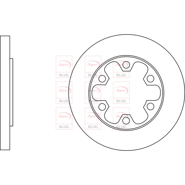 APEC BLUE BRAKE DISC (REAR) (SINGLE) (R90) image