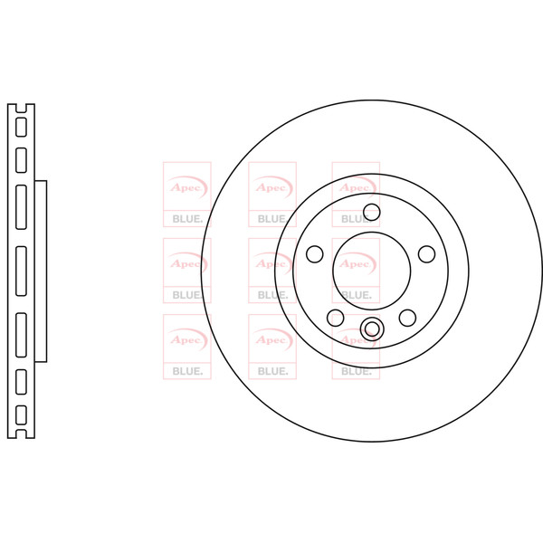 APEC BLUE BRAKE DISC (FRONT) (SINGLE) (R90) image