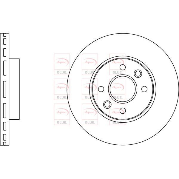 APEC BLUE BRAKE DISC (FRONT) (SINGLE) (R90) image
