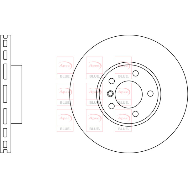 APEC BLUE BRAKE DISC (FRONT) (SINGLE) (R90) image