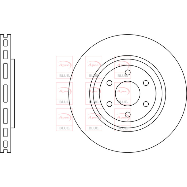 APEC BLUE BRAKE DISC (FRONT) (SINGLE) (R90) image