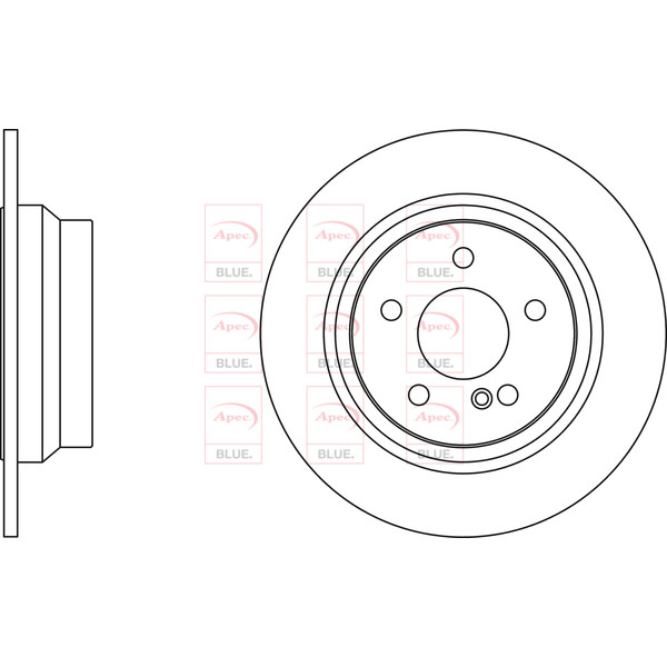 APEC BLUE BRAKE DISC (REAR) (SINGLE) (R90) image