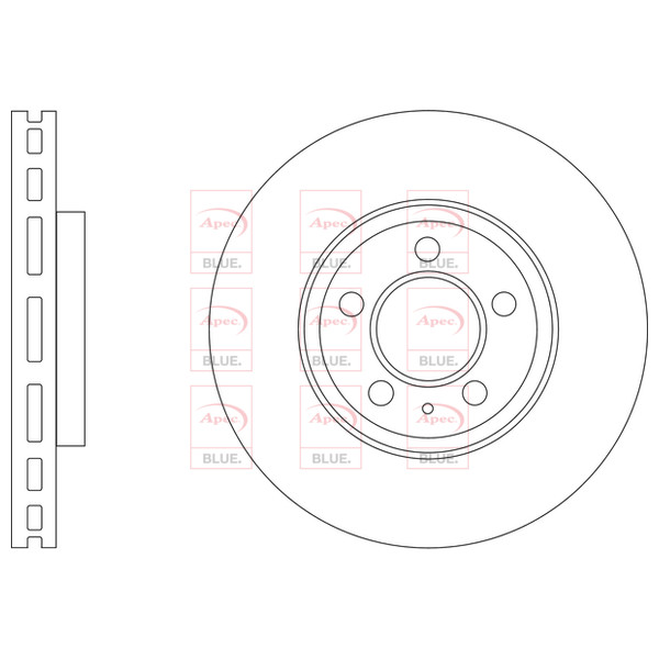 APEC BLUE BRAKE DISC (FRONT) (SINGLE) (R90) image
