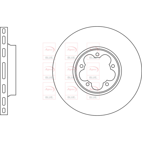 APEC BLUE BRAKE DISC (FRONT) (SINGLE) (R90) image