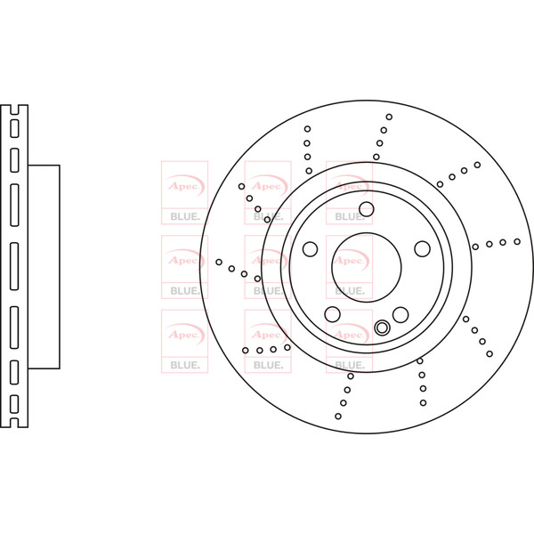 APEC BLUE BRAKE DISC (FRONT) (SINGLE) (R90) image