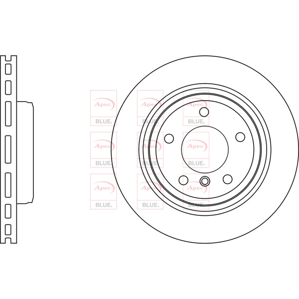 APEC BLUE BRAKE DISC (REAR) (SINGLE) (R90) image