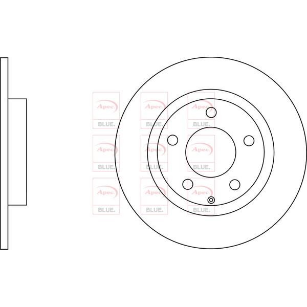 APEC BLUE BRAKE DISC (REAR) (SINGLE) (R90) image