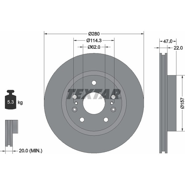 TEXTAR PC BRAKE DISCS image