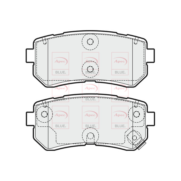 APEC BLUE BRAKE PADS (REAR) (R90) image