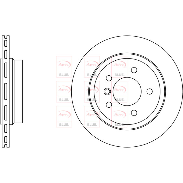 APEC BLUE BRAKE DISC (REAR) (SINGLE) (R90) image