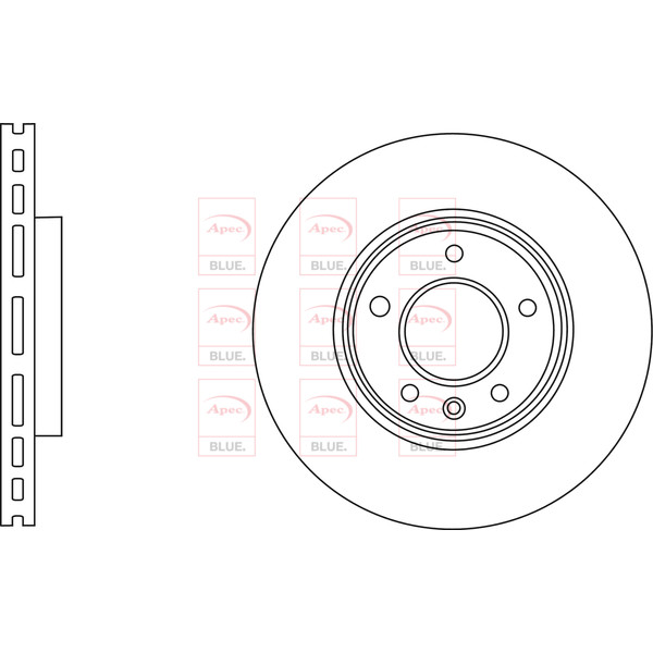 APEC BLUE BRAKE DISC (FRONT) (SINGLE) (R90) image