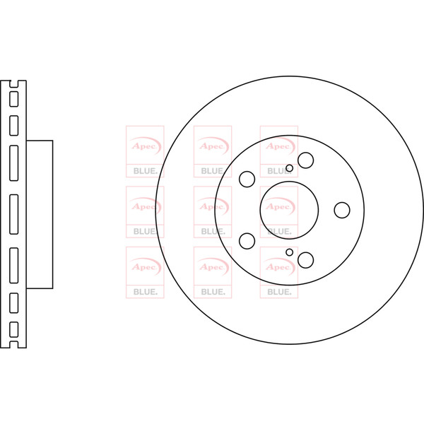 APEC BLUE BRAKE DISC (FRONT) (SINGLE) (R90) image