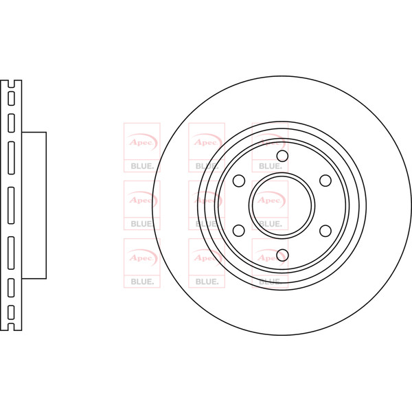 APEC BLUE BRAKE DISC (FRONT) (SINGLE) (R90) image