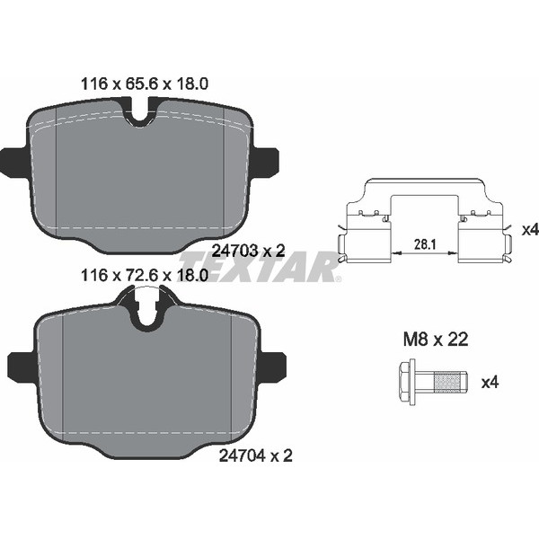 TEXTAR PC BRAKE PADS image