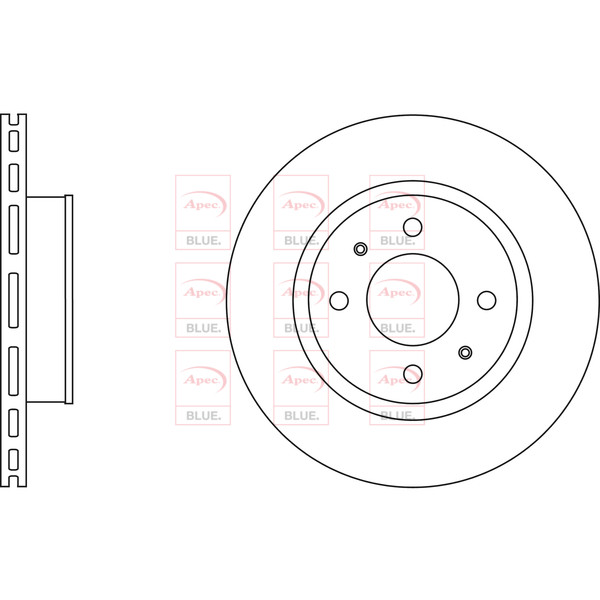 APEC BLUE BRAKE DISC (FRONT) (SINGLE) (R90) image