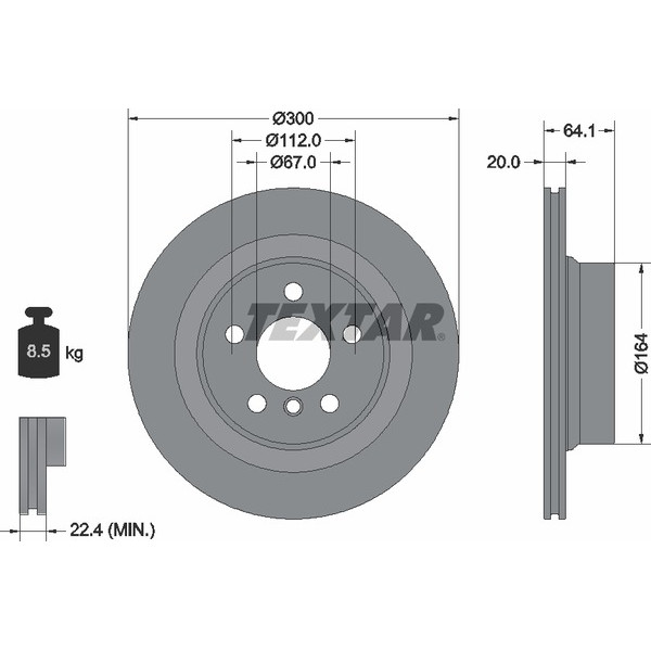TEXTAR PC BRAKE DISCS image